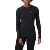 Bielizna damska termoaktywna Columbia MIDWEIGHT STRETCH LS TOP-Black