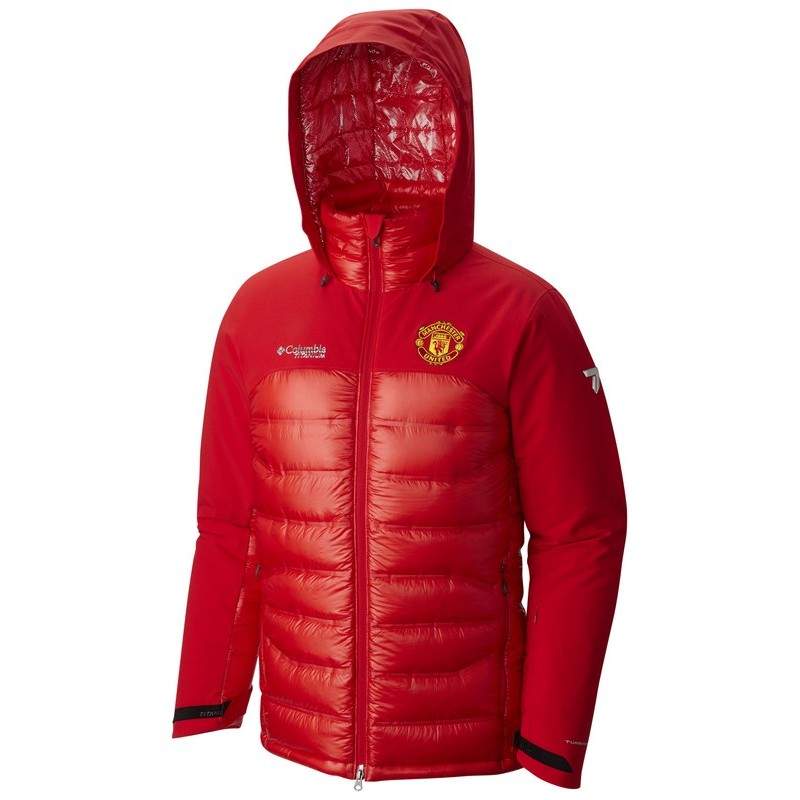 manchester united columbia heatzone 1000 turbodown hooded jacket