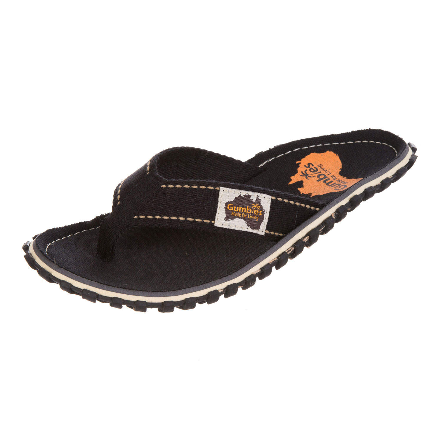 Gumbies Islander Canvas Flip Flops Black Sklep internetowy