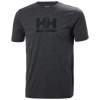 Koszulka bawełniana męska Helly Hansen HH LOGO T-Shirt-Ebony Melange