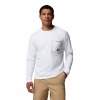 Koszulka męska Columbia Bonefish Flats Long Sleeve T-Shirt - White
