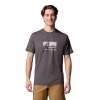 Koszulka męska Columbia Kwick Hike Graphic SS Tee - Black Heather