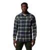 Men's Columbia Columbia FLARE GUN STRETCH FLANNEL Shirt - Coll Navy Two Lane Tartan