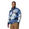 Men's Columbia Helvetia II Printed Half Snap Fleece - Collegiate Navy, Dreaming