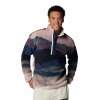 Men's Columbia Helvetia II Printed Half Snap Fleece - Collegiate Navy 