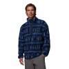 Men's Columbia Helvetia II Printed Half Snap Fleece - Mountain Blue Retrotree