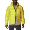 Men's Columbia Pebble Peak Down Hooded Jacket-Laser Lemon