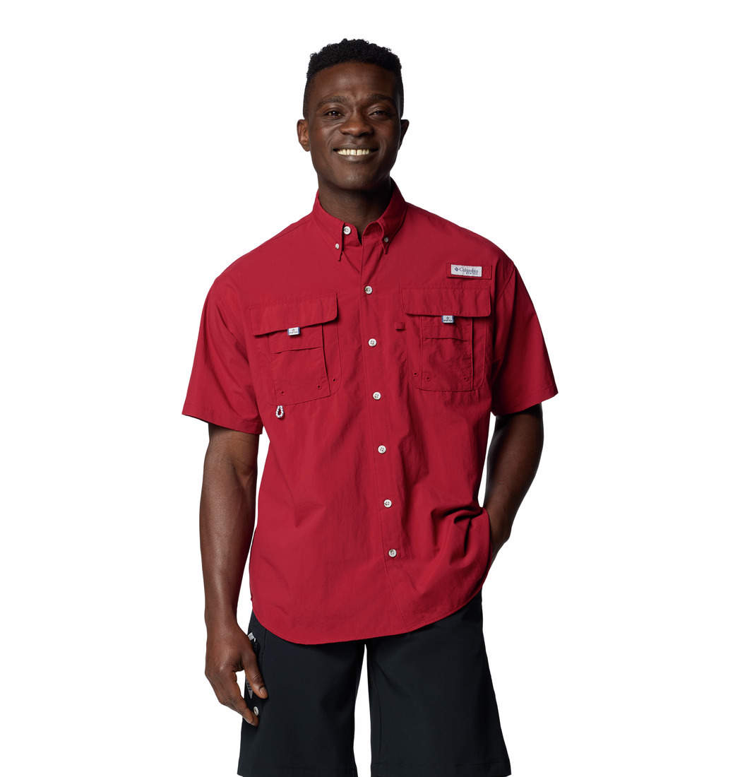 Chemise Columbia PFG Bahama II Homme – 2XL, Bleu, Manches Longues, Omni-Shade, Occasion