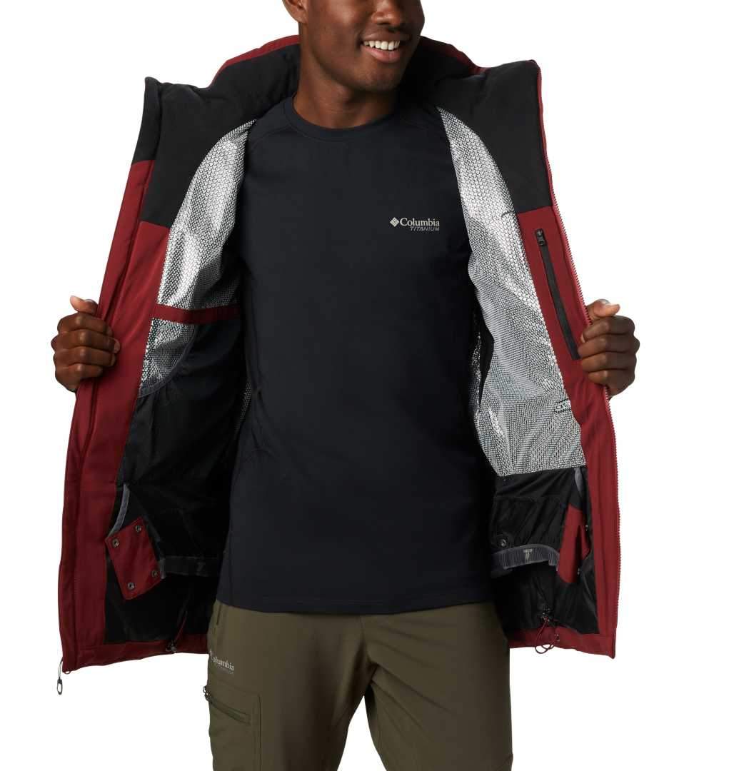 Men s Columbia Powder Keg II Down Jacket Red Jasper Black Sklep
