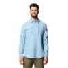 Men's Columbia Skien Valley LS Shirt - Ripple Blue