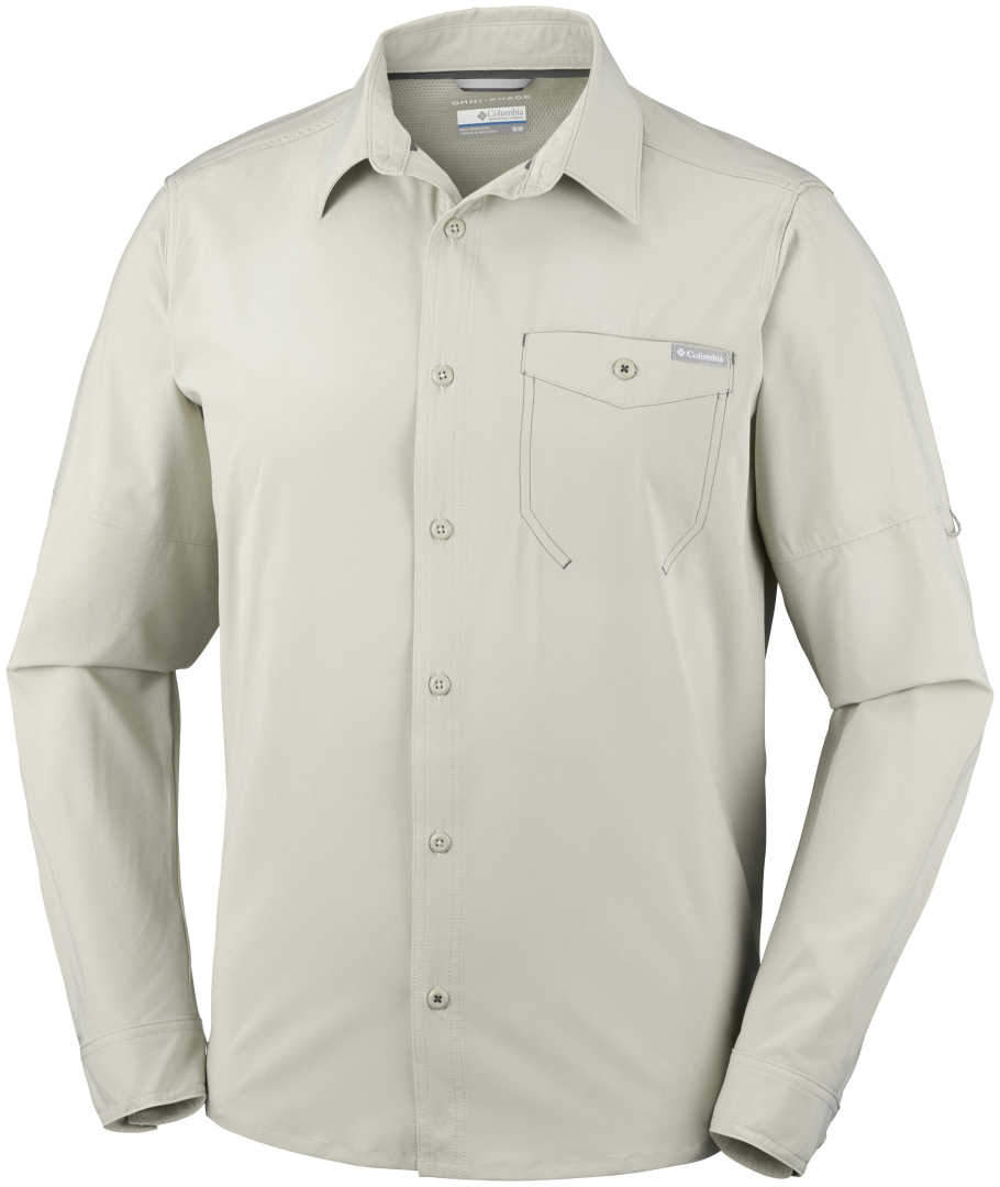 Men's Columbia Triple Canyon Solid Long Sleeve Shirt-Fossil