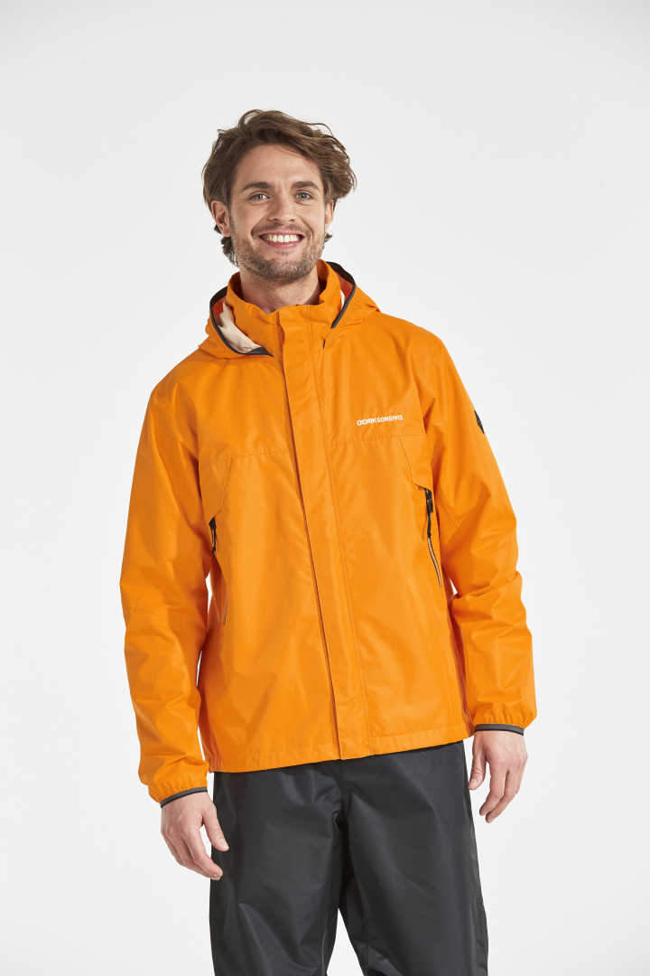 Bright orange cheap rain jacket