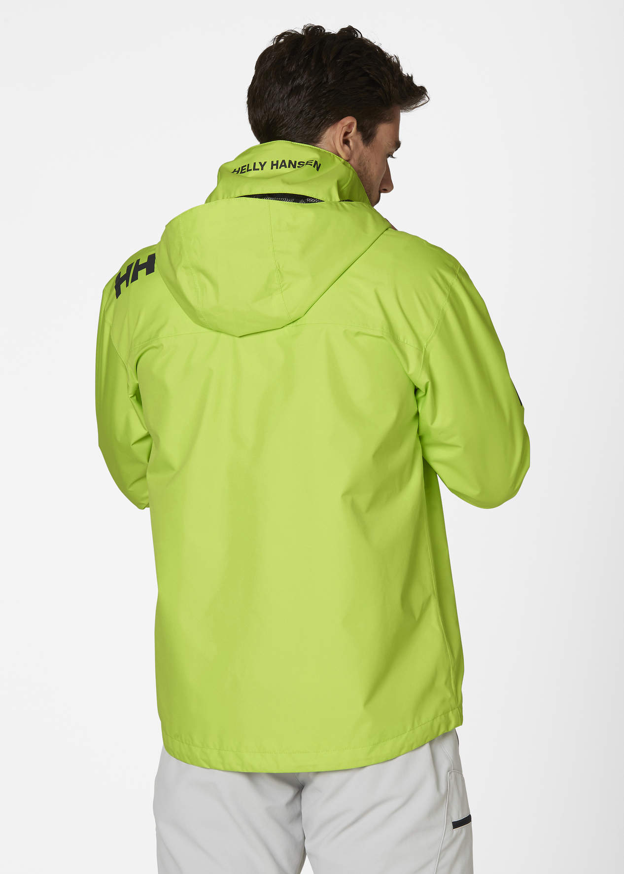 Men's Helly Hansen CREW HOODED Jacket-Azid Lime - Sklep internetowy  Polstor.pl