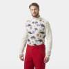 Men's Helly Hansen LIFA MERINO MIDWEIGHT 1/2 ZIP - OFF WHITE AOP