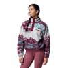 Polar damski Columbia Helvetia II Printed Cropped Half Snap - Rich Wine Siste