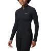 Women's Columbia BaseLayer Midweight LS 1/2 Zip-Black