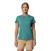Women's Columbia Bluebird Canyon Short Sleeve Crew - River Blue  Popflorid Jaquard
