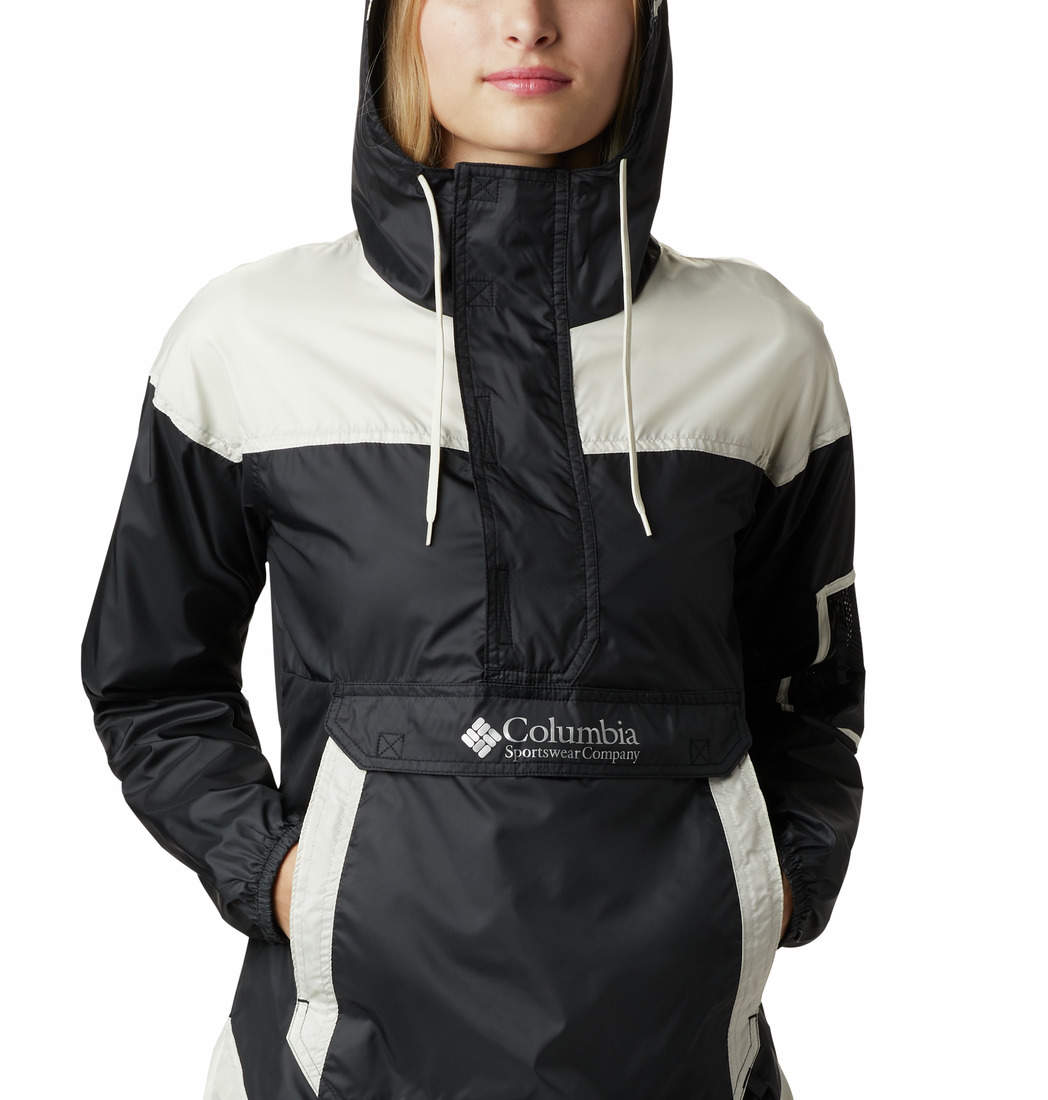 columbia black windbreaker womens