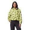 Women's Columbia Helvetia II Printed Cropped Half Snap - Citron Haze Sprayflower