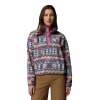 Women's Columbia Helvetia II Printed Cropped Half Snap -  Sea Salt Retrotree