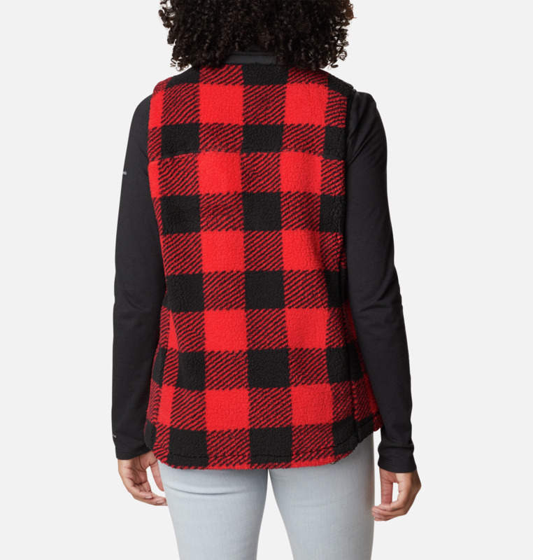 Women s Columbia West Bend Vest Red Lily Check Print Sklep internetowy Polstor.pl