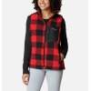 Women's Columbia West Bend Vest-Red Lily Check Print