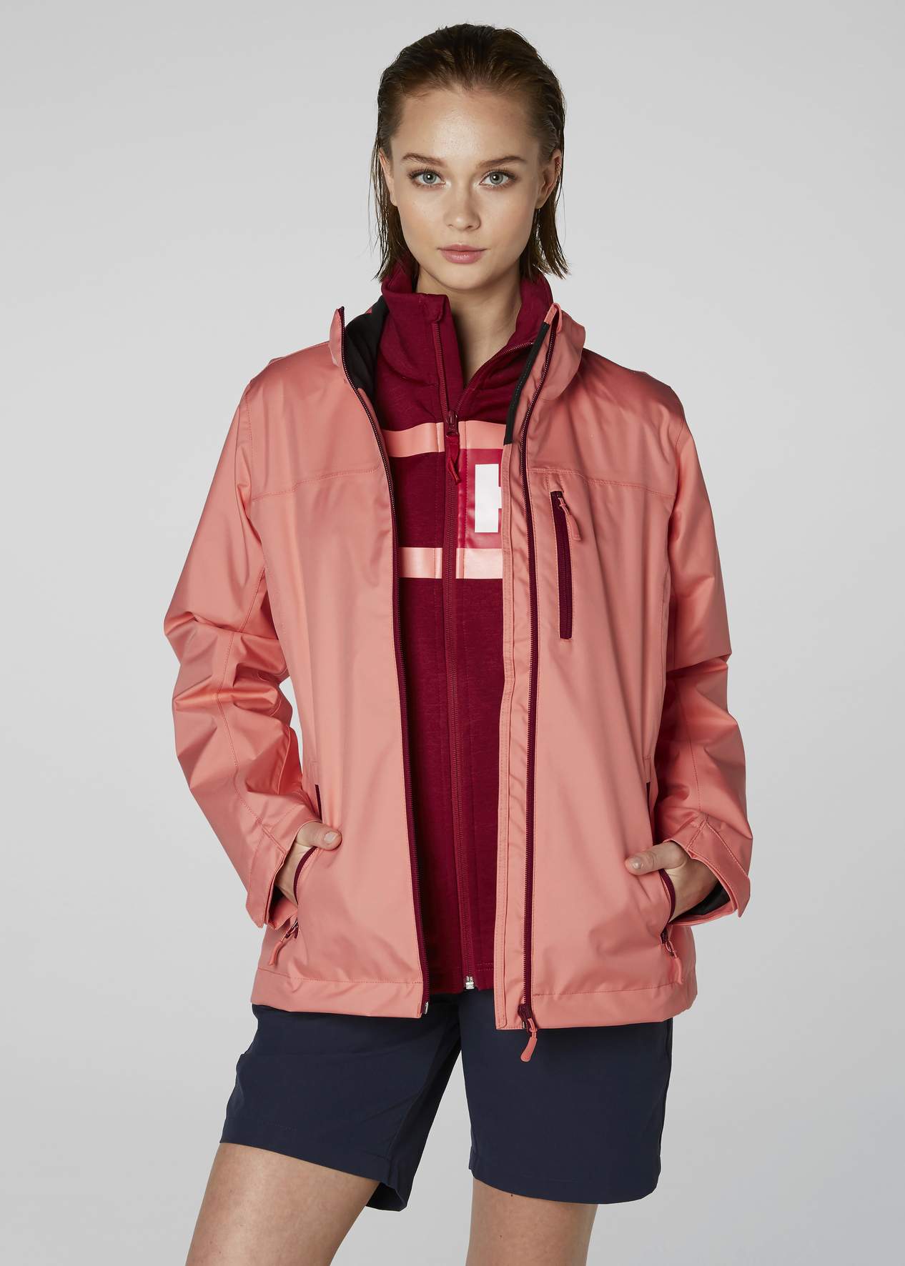 Women S Helly Hansen Crew Midlayer Jacket Shell Pink Sklep Internetowy Polstor Pl