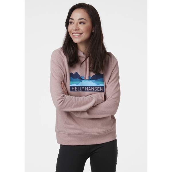 Women's Helly Hansen NORD GRAPHIC PULL OVER Hoodie-Ash Rose