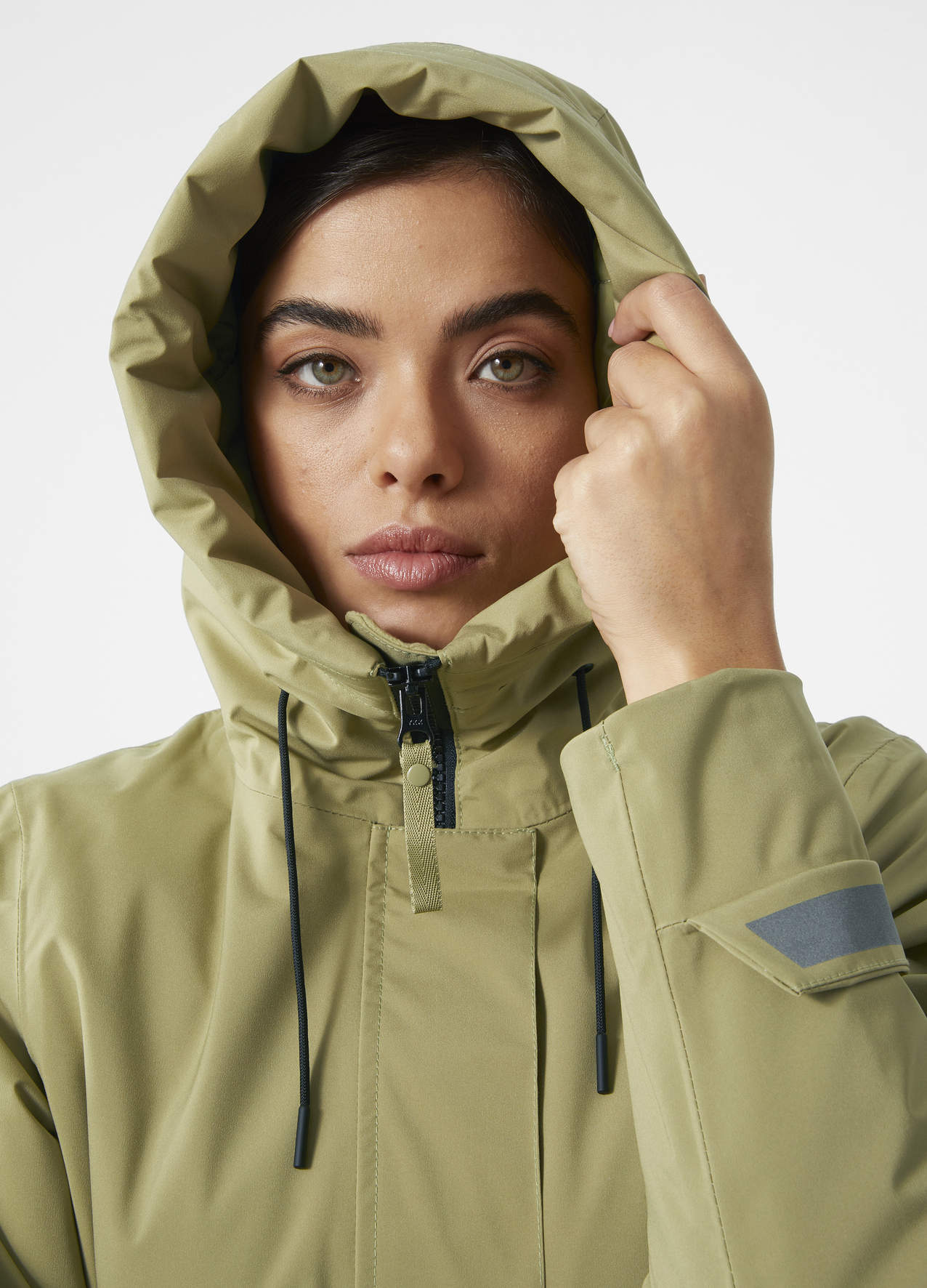 Rains padded coat outlet sage
